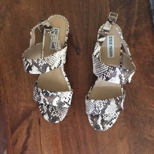 Steve Madden snake skin wedges